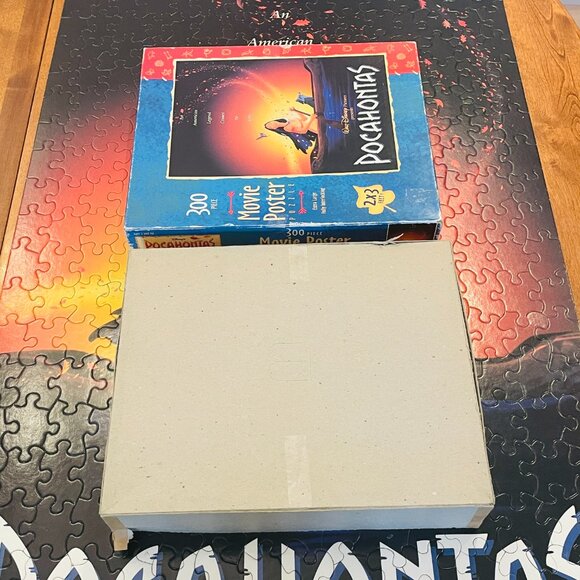 90s Pocahontas Movie Poster Puzzle 300 piece - COMPLETE - Vintage Walt Disney - Picture 7 of 10
